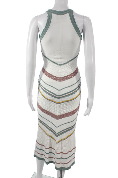 Alexis Womens White Maxi Halter Sleeveless Dress Size XS