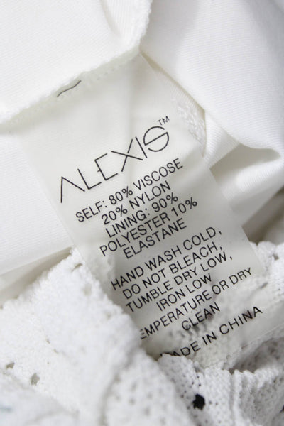 Alexis Womens White Maxi Halter Sleeveless Dress Size XS