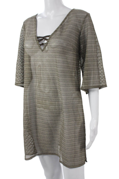 Prima Donna Women Swimwear Cover Up Brown Geometric Polyamide Size S