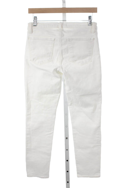 J Brand Women Skinny White Mid Rise Jeans Size 28