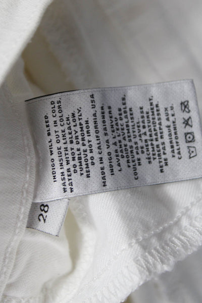 J Brand Women Skinny White Mid Rise Jeans Size 28