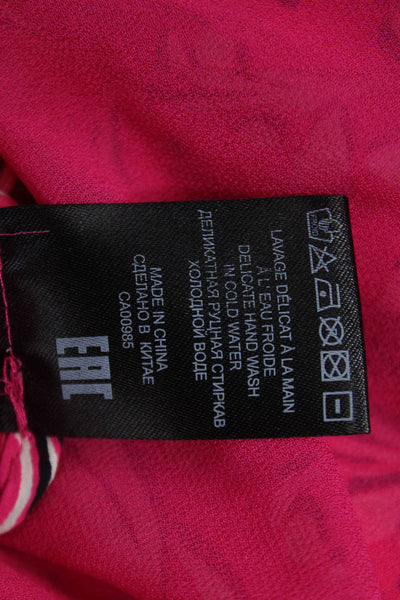 Isabel Marant Etoile Women Fit & Flare Pink Midi V-Neck Dress Size 36
