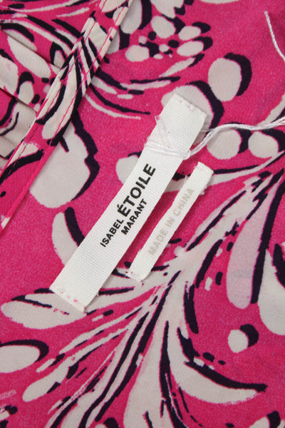 Isabel Marant Etoile Women Fit & Flare Pink Midi V-Neck Dress Size 36