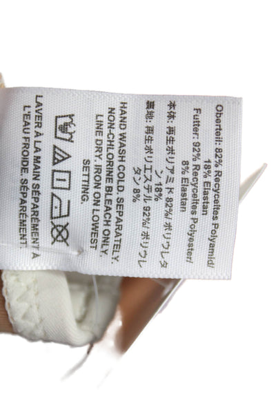 J Crew Women Swimwear Bikini Top Ivory Recycled Polyamide Size XS