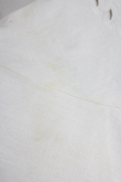 Marant Etoile Womens White Cotton V Neck Tunic 3/4 Sleeve Size 34