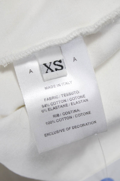 Area Womens Basic Square Neck Tank White Cotton Sleeveless Size XS