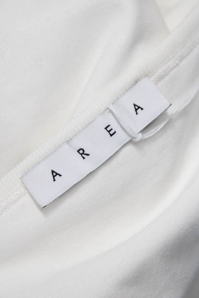 Area Womens Basic Square Neck Tank White Cotton Sleeveless Size XS