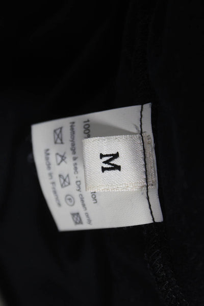 Lanvin Women Basic T-Shirt Black Cotton Round Neck Short Sleeve Size M