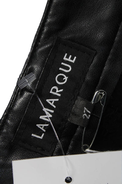 LaMarque Womens Black Polyurethane Dress Pants Size 27