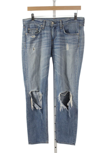 Rag & Bone Womens Boyfriend Jeans Blue 26in Inseam Size 25