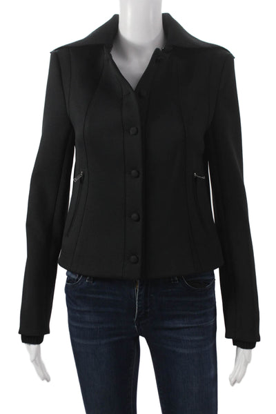 Simkhai Womens Basic Jacket Black Button Long Sleeve 34 Bust Size 4