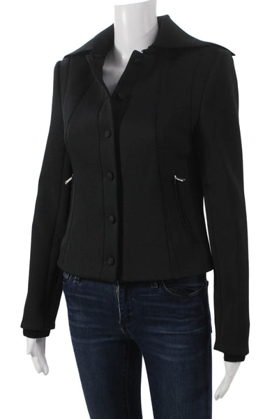 Simkhai Womens Basic Jacket Black Button Long Sleeve 34 Bust Size 4