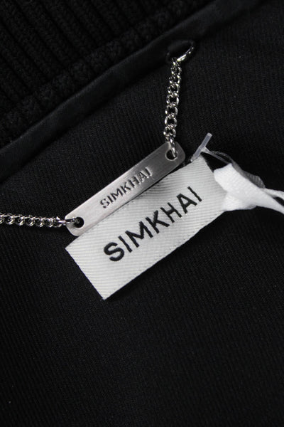 Simkhai Womens Basic Jacket Black Button Long Sleeve 34 Bust Size 4