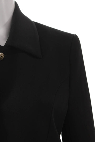 Generation Love Women Black Military Jacket Blazer Long Sleeve Button Size S