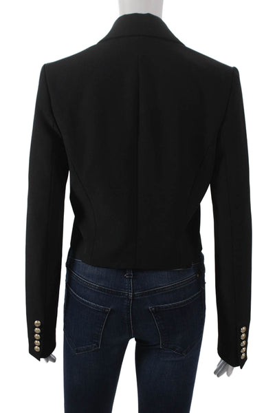 Generation Love Women Black Military Jacket Blazer Long Sleeve Button Size S
