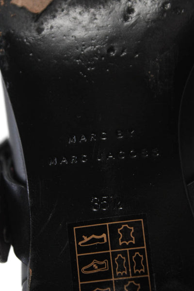 Marc By Marc Jacobs Womens Leather Pearl Ankle Boots Black Size 35.5 5.5