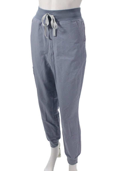 Figs Womens Two Piece Scrub Set Blue V Neck Short Sleeve Polyester Size XS