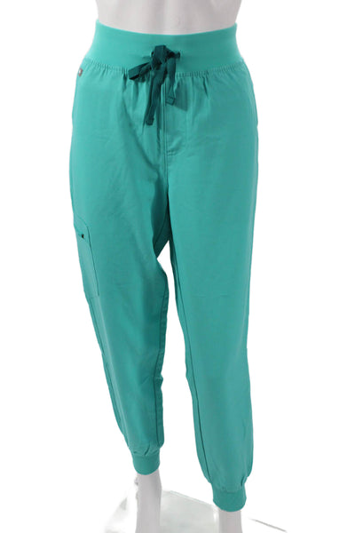 Figs Womens Tops Two Piece Scrub Set Green V-Neck Short Sleeve Size XS