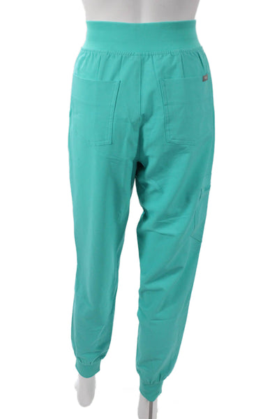 Figs Womens Tops Two Piece Scrub Set Green V-Neck Short Sleeve Size XS