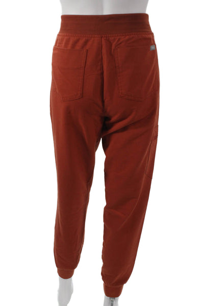 Figs Womens Two Piece Scrub Set V Neck Short Sleeve Orange Polyester Size XS
