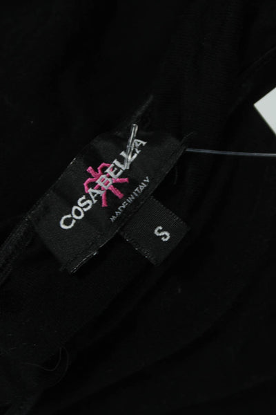 Cosabella Women Tank Black Scoop Neck Sleeveless Viscose Solid Size S