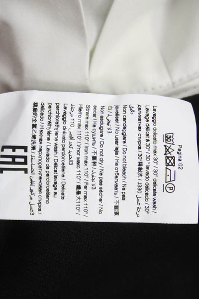 Meimeij Women Black Viscose Crew Neck Solid Long Sleeve Sweater Size 38