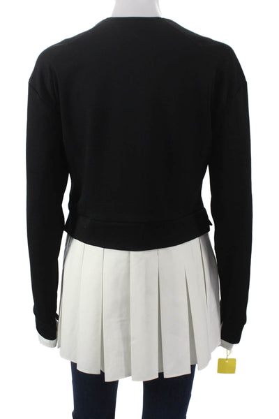 Meimeij Women Cardigan Black Viscose Round Neck Long Sleeve Size 46