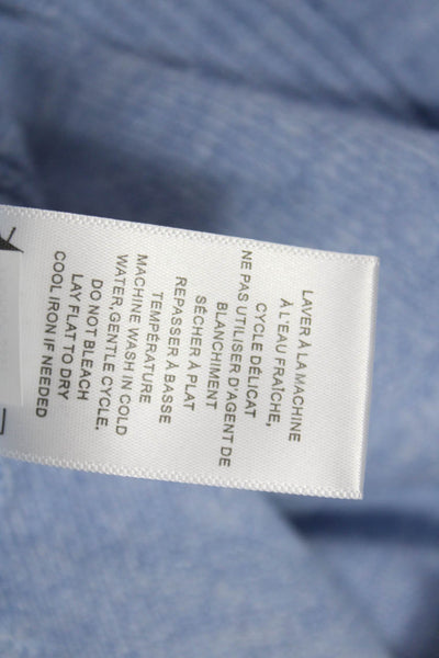 Renuar Womens V-Neck Blue Pullover Sweater Long Sleeve 50% Viscose Size S
