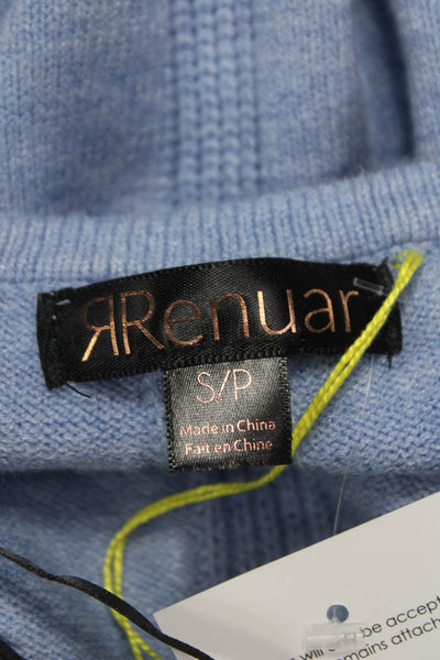 Renuar Womens V-Neck Blue Pullover Sweater Long Sleeve 50% Viscose Size S