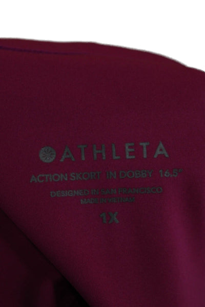 Athleta Womens Athletic Purple Mini Skort Size 1X