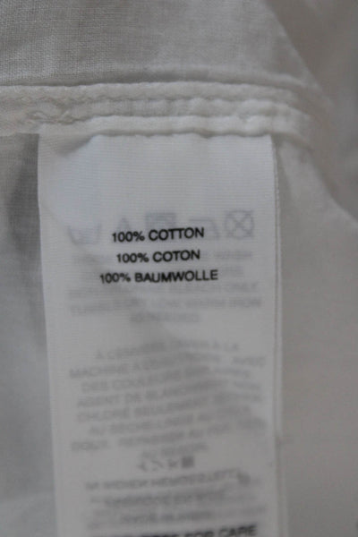 J Crew Women Tunic Cotton V-Neck White 3/4 Sleeve Size XS