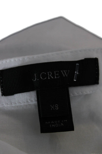 J Crew Women Tunic Cotton V-Neck White 3/4 Sleeve Size XS