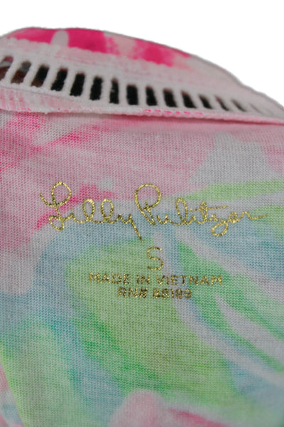 Lilly Pulitzer Women Shift Floral Multicolor Sleeveless Cotton Dress Size S