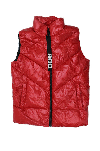 Add Childrens Boys Full Zipper Puffer Vest Jacket Red Size 16