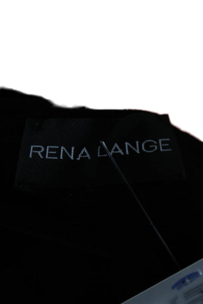Rena Lange Womens Black Striped T-Shirt Short Sleeve Size S