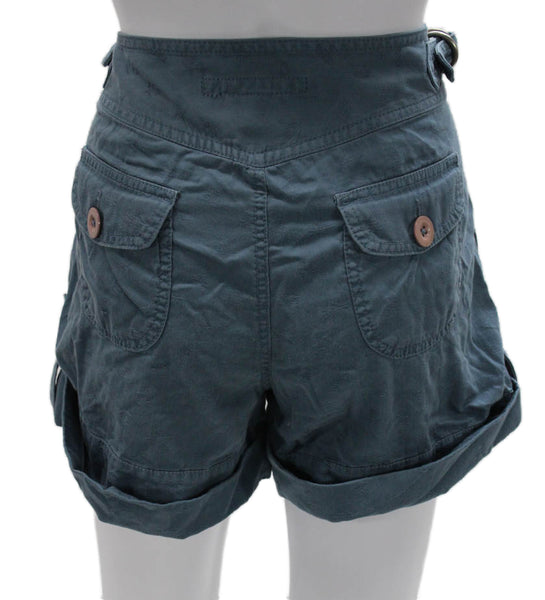 Marc By Marc Jacobs Women Utility Shorts Blue 100% Cotton Button Size 4