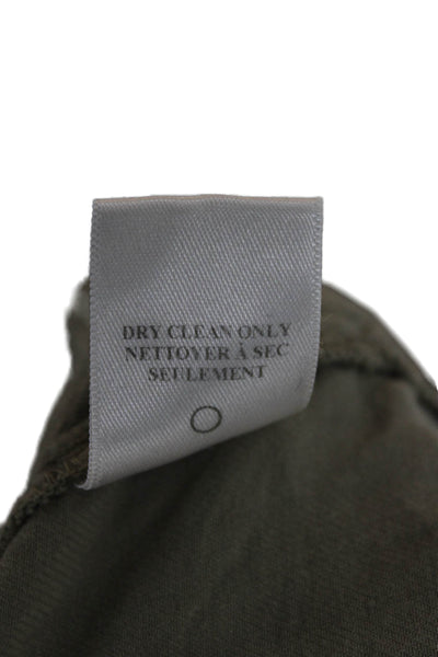 ALC Womens Chino Pants Green Cotton Inseam 27 Size 8