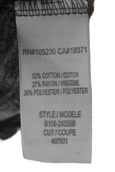 Joie Women Basic Gray Scoop Neck Short Sleeve T-Shirt 53% Cotton Size S