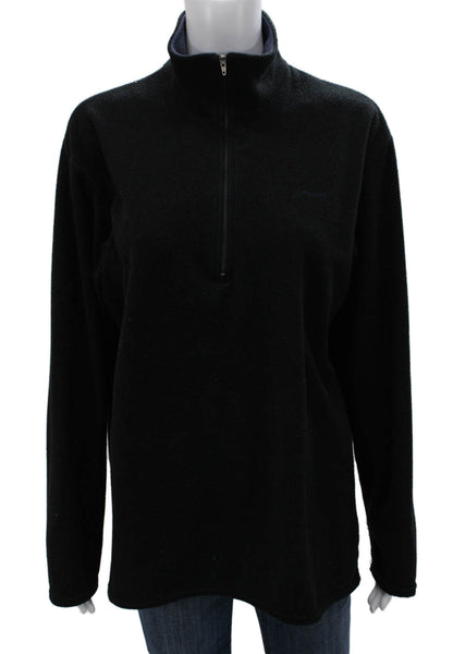 Patagonia Unisex Black Mock Neck Pullover Zip Long Sleeve Polyester Size L