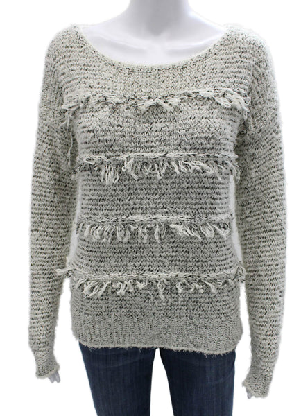 Joie Womens Pullover Sweater Gray Cotton Scoop Neck Long Sleeve Size XS