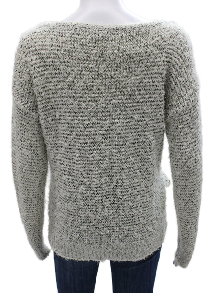 Joie Womens Pullover Sweater Gray Cotton Scoop Neck Long Sleeve Size XS