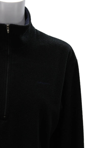 Patagonia Unisex Black Mock Neck Pullover Zip Long Sleeve Polyester Size L
