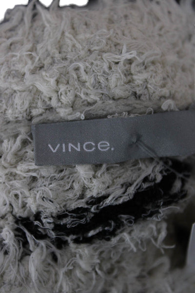 Vince Women Pullover Striped Cotton Round Neck Long Sleeve Sweater Size M