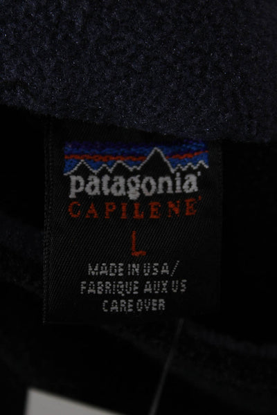 Patagonia Unisex Black Mock Neck Pullover Zip Long Sleeve Polyester Size L