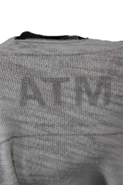 ATM Women Basic Pima Cotton Long Sleeve Crew Neck T-Shirt Gray Size S