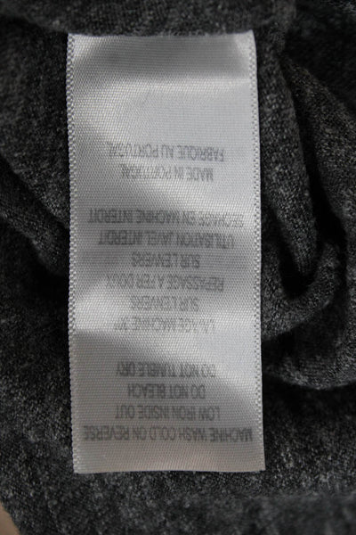 Joie Women Basic Gray Scoop Neck Cotton Blend T-Shirt Short Sleeve Size S