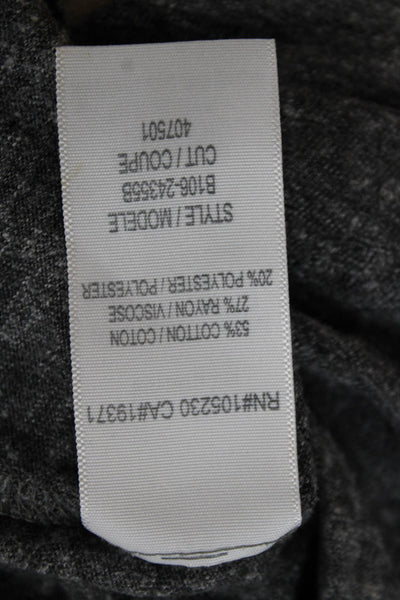 Joie Women Basic Gray Scoop Neck Cotton Blend T-Shirt Short Sleeve Size S