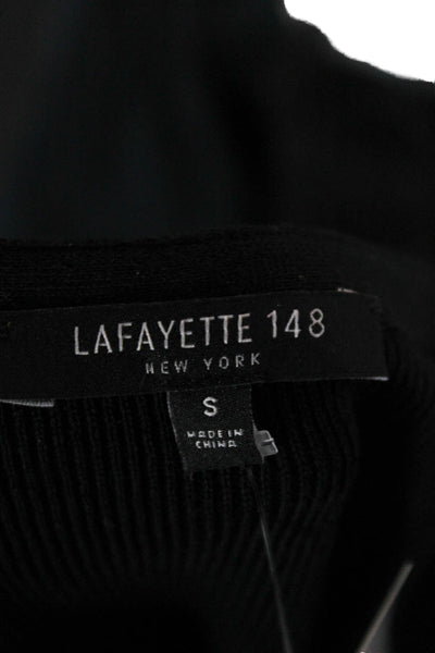 Lafayette 148 New York Women Black Boatneck Pullover Sweater Size S