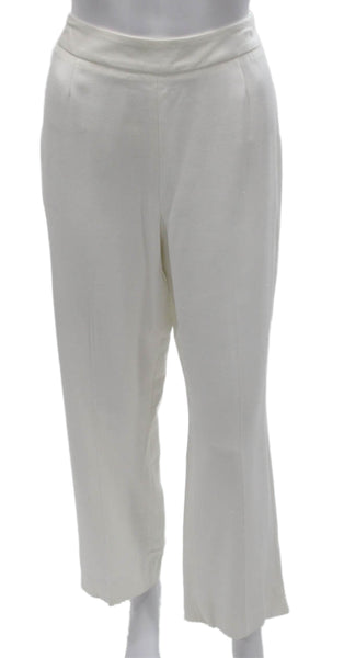 Barry Bricken Women Dress Pants White Viscose Zip Size 6
