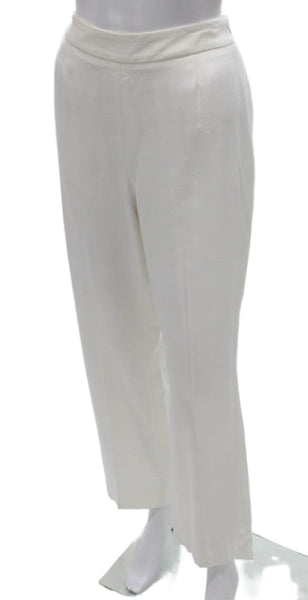 Barry Bricken Women Dress Pants White Viscose Zip Size 6